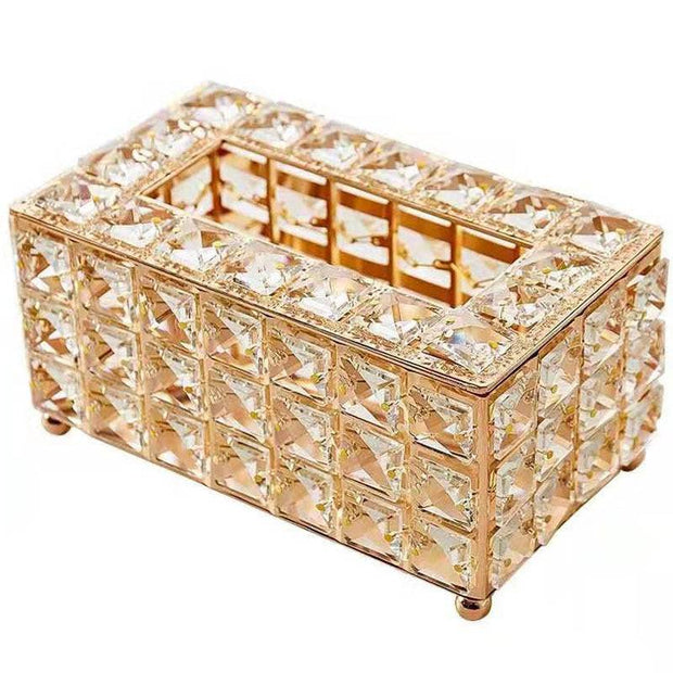 Crystal tissue box, home living room, desktop accessories, paper drawer.