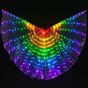 Ruoru Rainbow Color Alas Angle Led Wings Adult Led Costume Circus Led Light Luminous Costumes Party Show Isis Wings Dancewear.