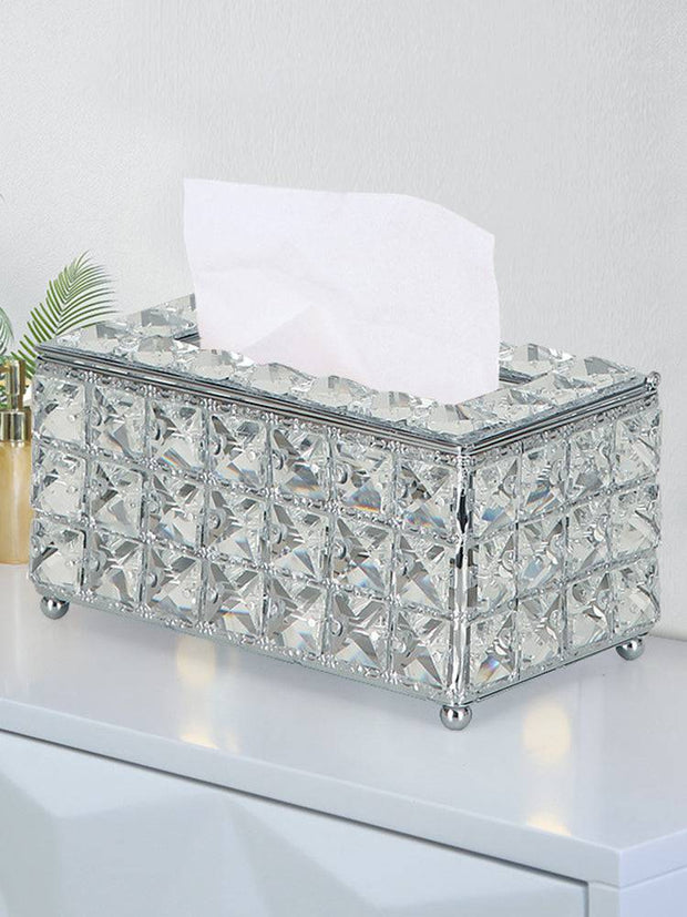 Crystal tissue box, home living room, desktop accessories, paper drawer.