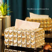 Crystal tissue box, home living room, desktop accessories, paper drawer.