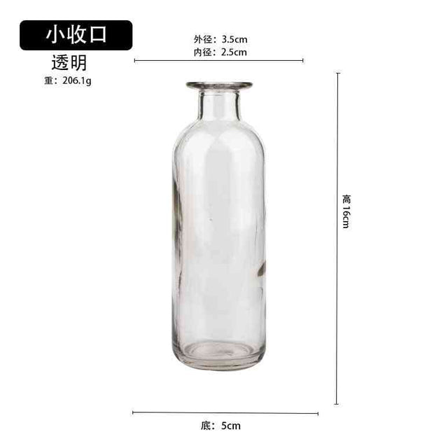 Vase Living Room Dried Flowers Nordic Ins Style Glass Transparent Dill Home Decoration Accessories Flower Vases For Homes.