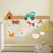 Cow Farm Children's Room Kindergarten Bedroom Living Room Background Wall Decoration Skirting Line Wall Sticker.