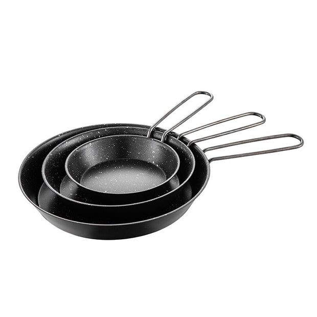 Stainless steel folding handle frying pan outdoor non stick folding fry pan frying pan.