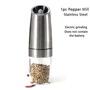 Electric Automatic Mill Pepper and Salt Grinder LED Light Peper Spice Grain Mills Porcelain Grinding Core Mill for Kitchen Tools.