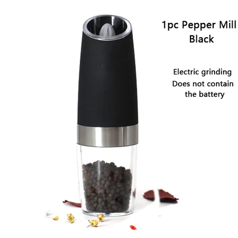 Electric Automatic Mill Pepper and Salt Grinder LED Light Peper Spice Grain Mills Porcelain Grinding Core Mill for Kitchen Tools.