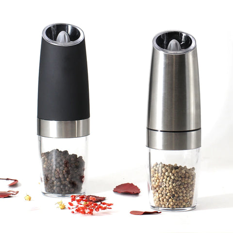 Electric Automatic Mill Pepper and Salt Grinder LED Light Peper Spice Grain Mills Porcelain Grinding Core Mill for Kitchen Tools.