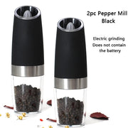 Electric Automatic Mill Pepper and Salt Grinder LED Light Peper Spice Grain Mills Porcelain Grinding Core Mill for Kitchen Tools.