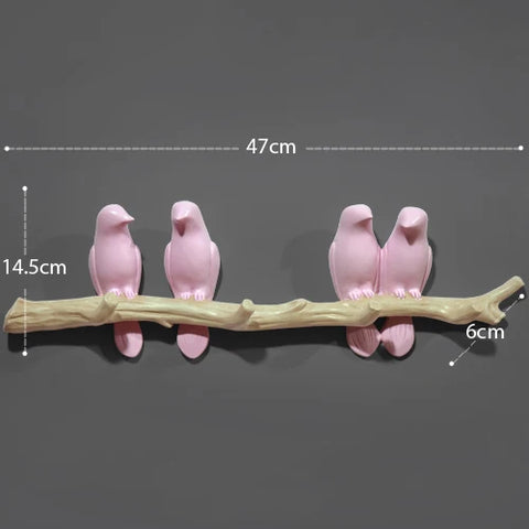 Wall Decorations Home Accessories Living Room Hanger Resin Bird hanger key kitchen Coat Clothes Towel Hooks Hat Handbag Holder.