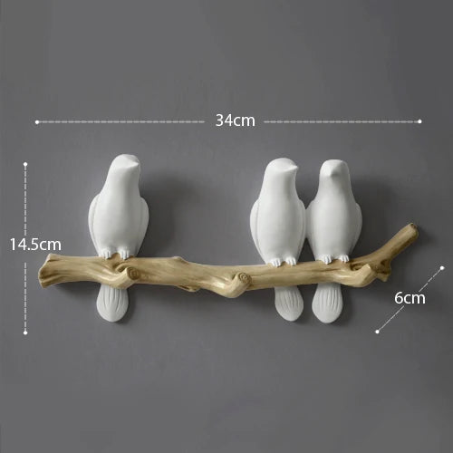 Wall Decorations Home Accessories Living Room Hanger Resin Bird hanger key kitchen Coat Clothes Towel Hooks Hat Handbag Holder.