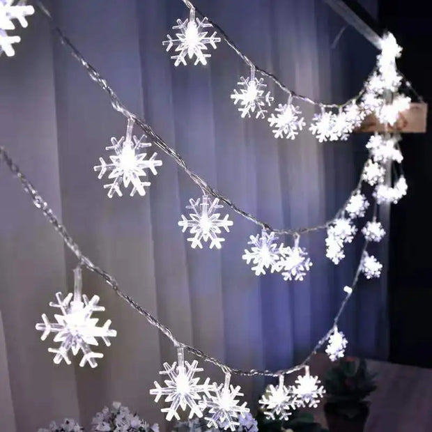 LED Snowflakes String Lights.