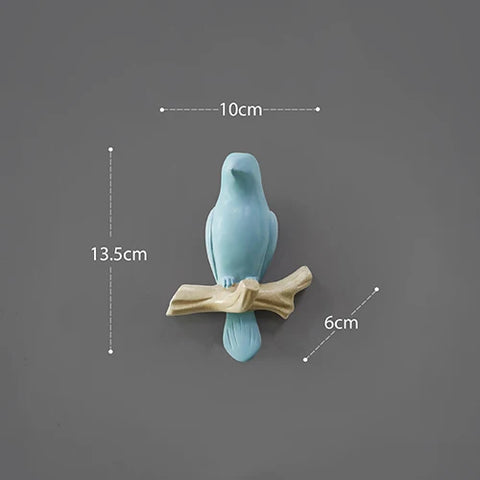 Wall Decorations Home Accessories Living Room Hanger Resin Bird hanger key kitchen Coat Clothes Towel Hooks Hat Handbag Holder.