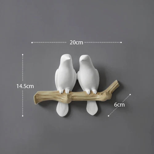 Wall Decorations Home Accessories Living Room Hanger Resin Bird hanger key kitchen Coat Clothes Towel Hooks Hat Handbag Holder.