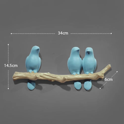 Wall Decorations Home Accessories Living Room Hanger Resin Bird hanger key kitchen Coat Clothes Towel Hooks Hat Handbag Holder.