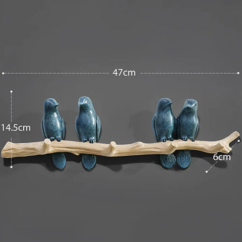 Wall Decorations Home Accessories Living Room Hanger Resin Bird hanger key kitchen Coat Clothes Towel Hooks Hat Handbag Holder.