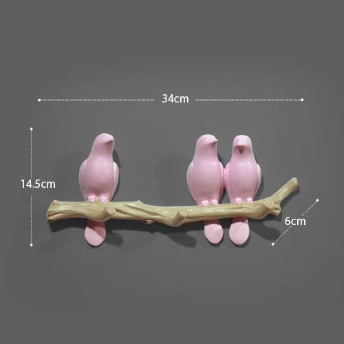 Wall Decorations Home Accessories Living Room Hanger Resin Bird hanger key kitchen Coat Clothes Towel Hooks Hat Handbag Holder.