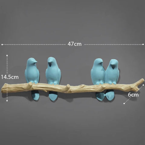 Wall Decorations Home Accessories Living Room Hanger Resin Bird hanger key kitchen Coat Clothes Towel Hooks Hat Handbag Holder.